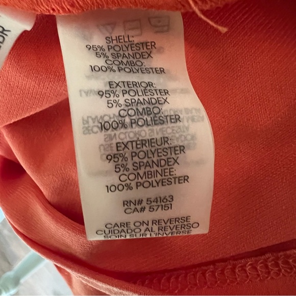 Calvin Klein Coral Sheer V-Neck Blouse Size L - Picture 9 of 9